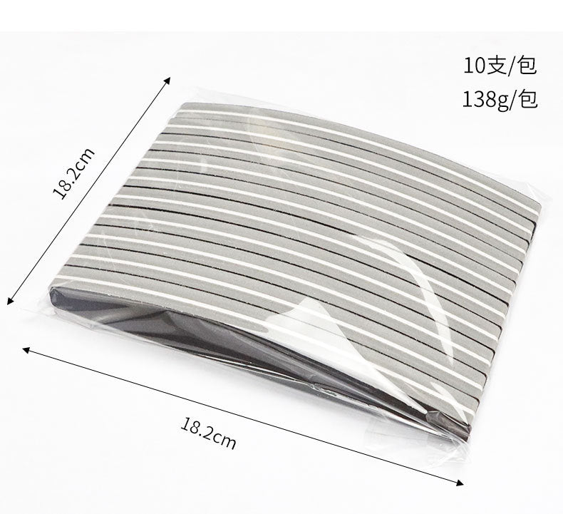 High Quality Nail Art Sponge Sanding Strip Non-Sanding Half-Moon Sponge File Polishing Tool Nail Surface Polishing Tool