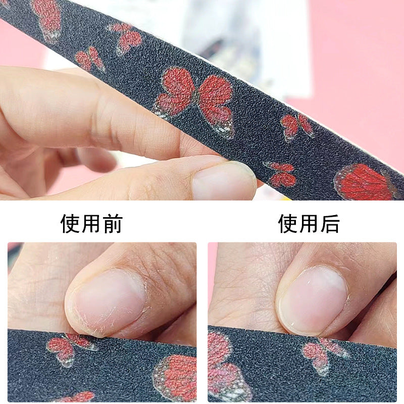 Knife-Shaped High-Quality Nail File, Lightweight Wood Chip File, Polishing Strip, Washable Double-Sided Nail File