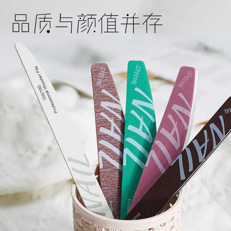 High-Quality Professional Nail Technician File Sponge Buffing Strip Double-Sided Nail File Reusable Washable