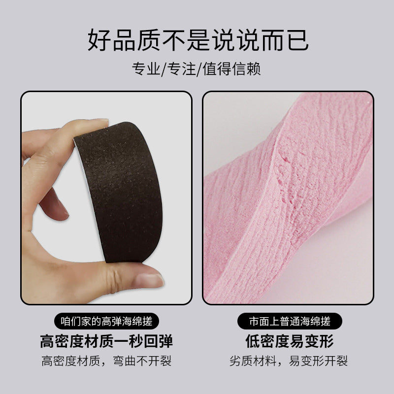 Upgraded Zebra Red High-Quality Professional Nail File for Manicurists Sponge Scrub Shaping Wear-Resistant Ribbing