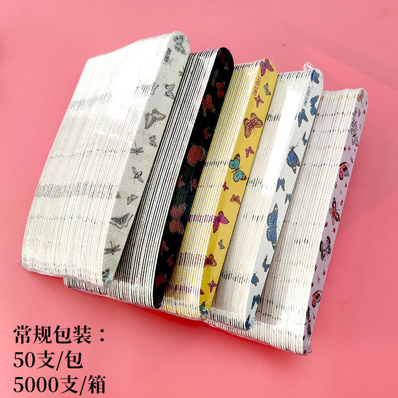 Knife-Shaped High-Quality Nail File, Lightweight Wood Chip File, Polishing Strip, Washable Double-Sided Nail File