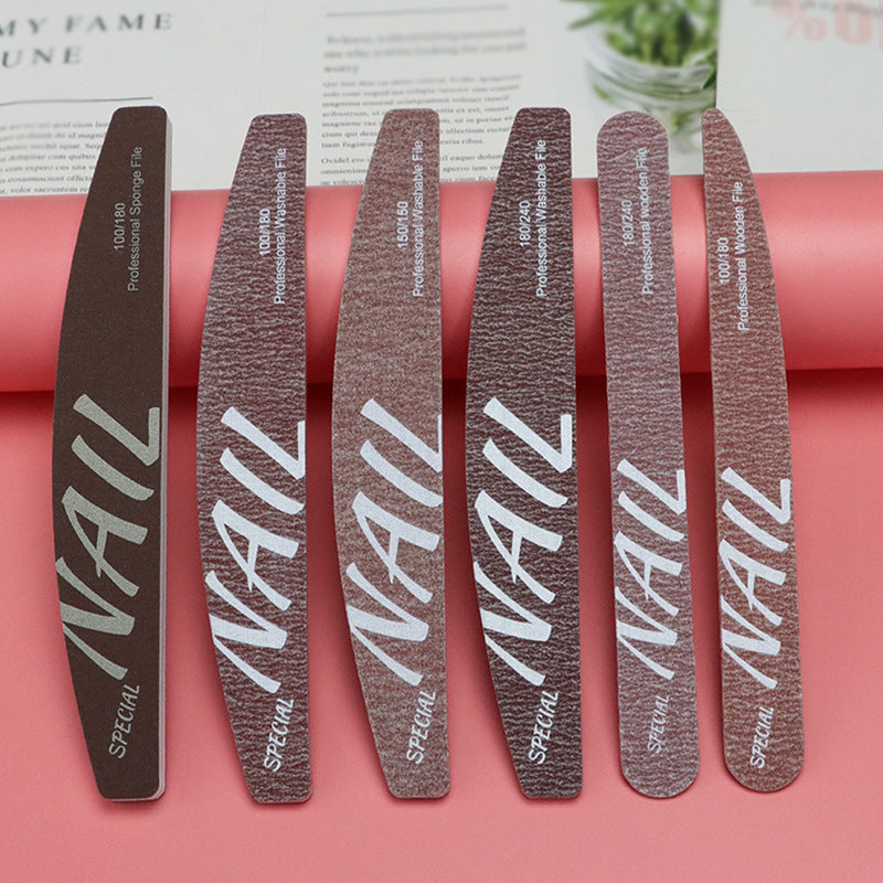 Upgraded Zebra Red High-Quality Professional Nail File for Manicurists Sponge Scrub Shaping Wear-Resistant Ribbing