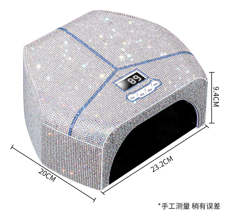 Diamond-Encrusted Red Light Nail Lamp High-Power Metal Reflector Inner Liner Fast Curing Gel UV Lamp