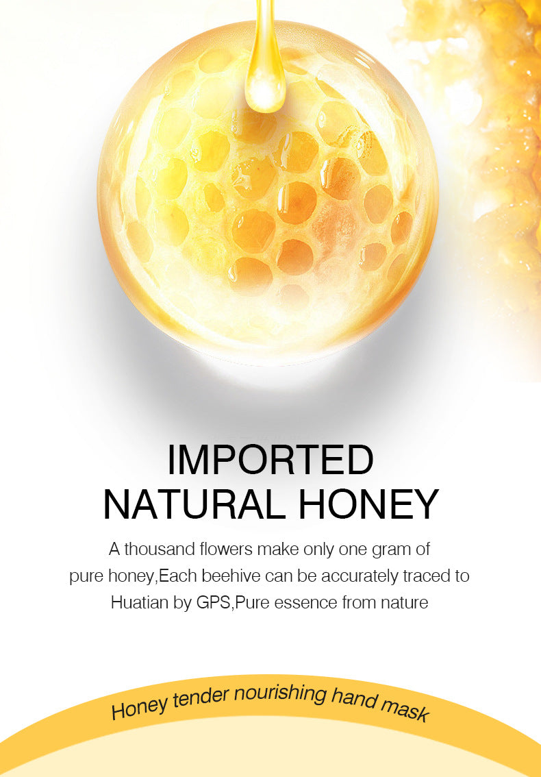 Cross-border In-stock Hand Mask Foot Mask ZOZU Skin Rejuvenation Honey Ginger Nourishing Hand and Foot Care Cross-Border Foreign Trade Factory Direct Sales