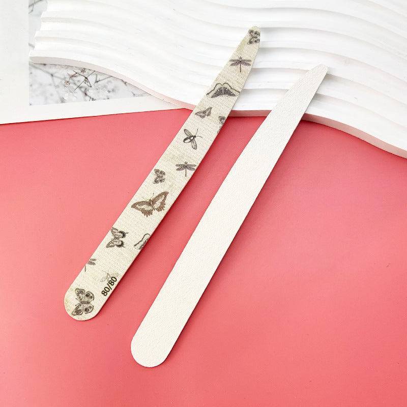 Knife-Shaped High-Quality Nail File, Lightweight Wood Chip File, Polishing Strip, Washable Double-Sided Nail File