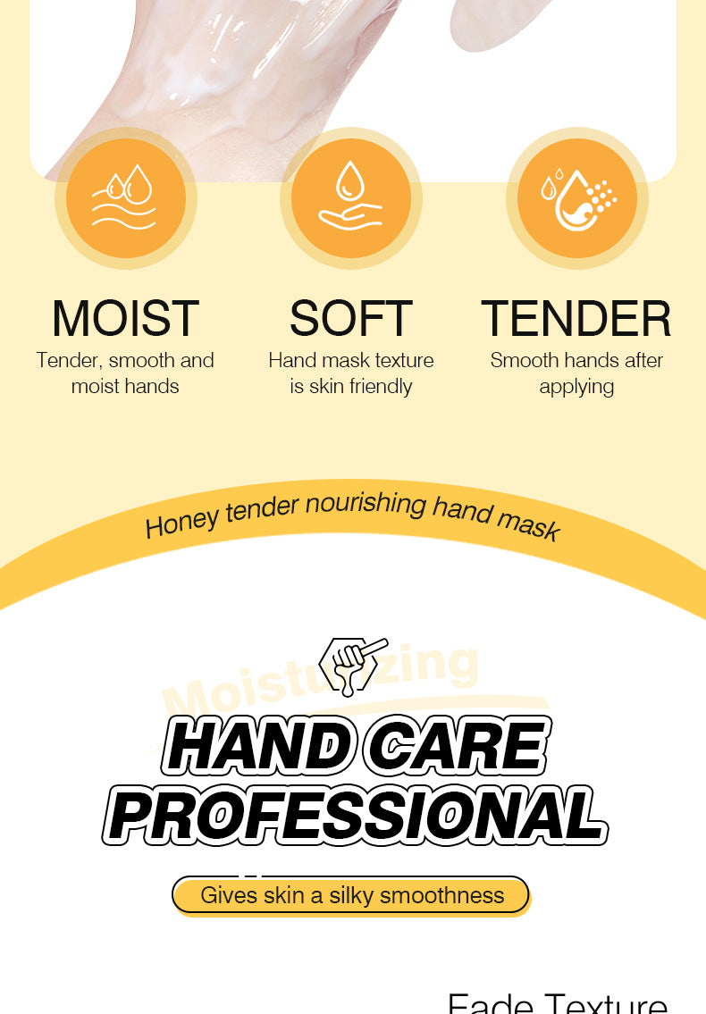 Cross-border In-stock Hand Mask Foot Mask ZOZU Skin Rejuvenation Honey Ginger Nourishing Hand and Foot Care Cross-Border Foreign Trade Factory Direct Sales