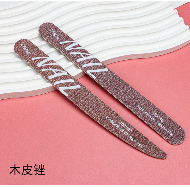 Upgraded Zebra Red High-Quality Professional Nail File for Manicurists Sponge Scrub Shaping Wear-Resistant Ribbing