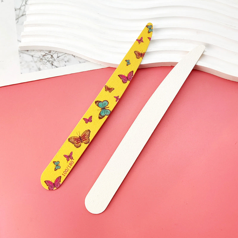 Knife-Shaped High-Quality Nail File, Lightweight Wood Chip File, Polishing Strip, Washable Double-Sided Nail File