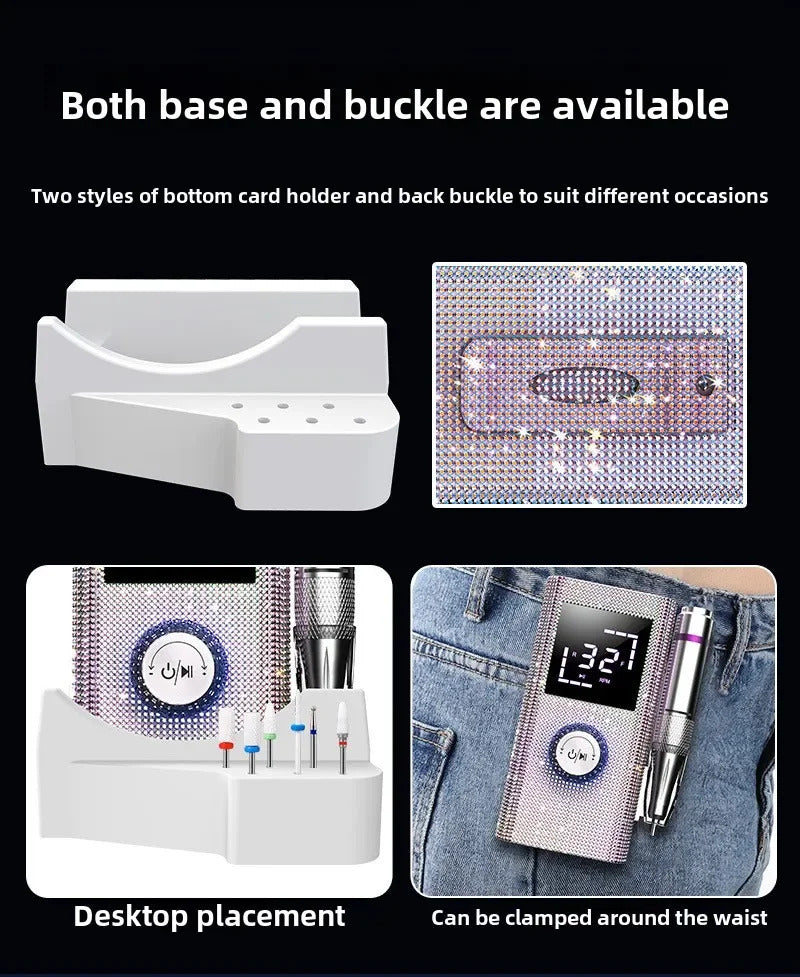Professional Memory Function Diamond Nail Drill Nail Polish Remover Rechargeable Nail Polish Remover Polisher