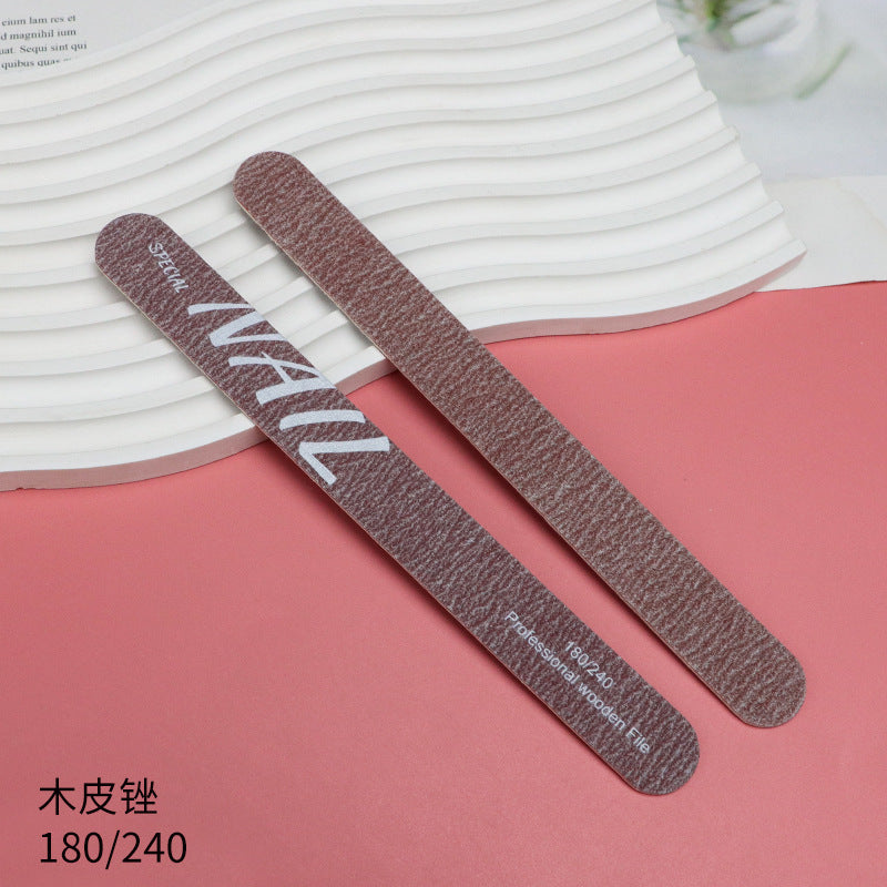 Upgraded Zebra Red High-Quality Professional Nail File for Manicurists Sponge Scrub Shaping Wear-Resistant Ribbing