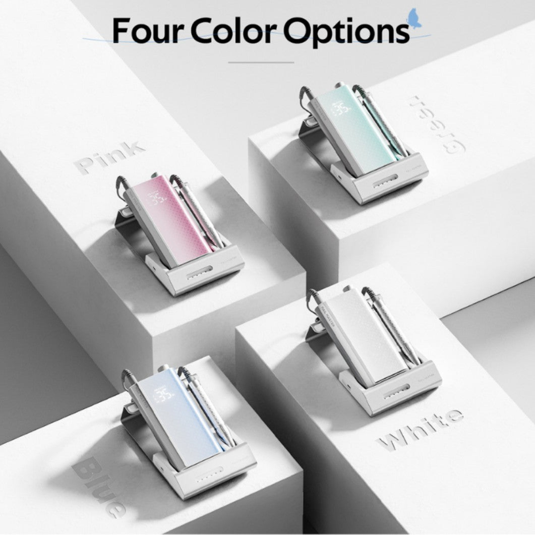 Professional Brushless Nail Drill 35000 RPM Polishing Grinding Cordless Nail Polish Remover Tool Set