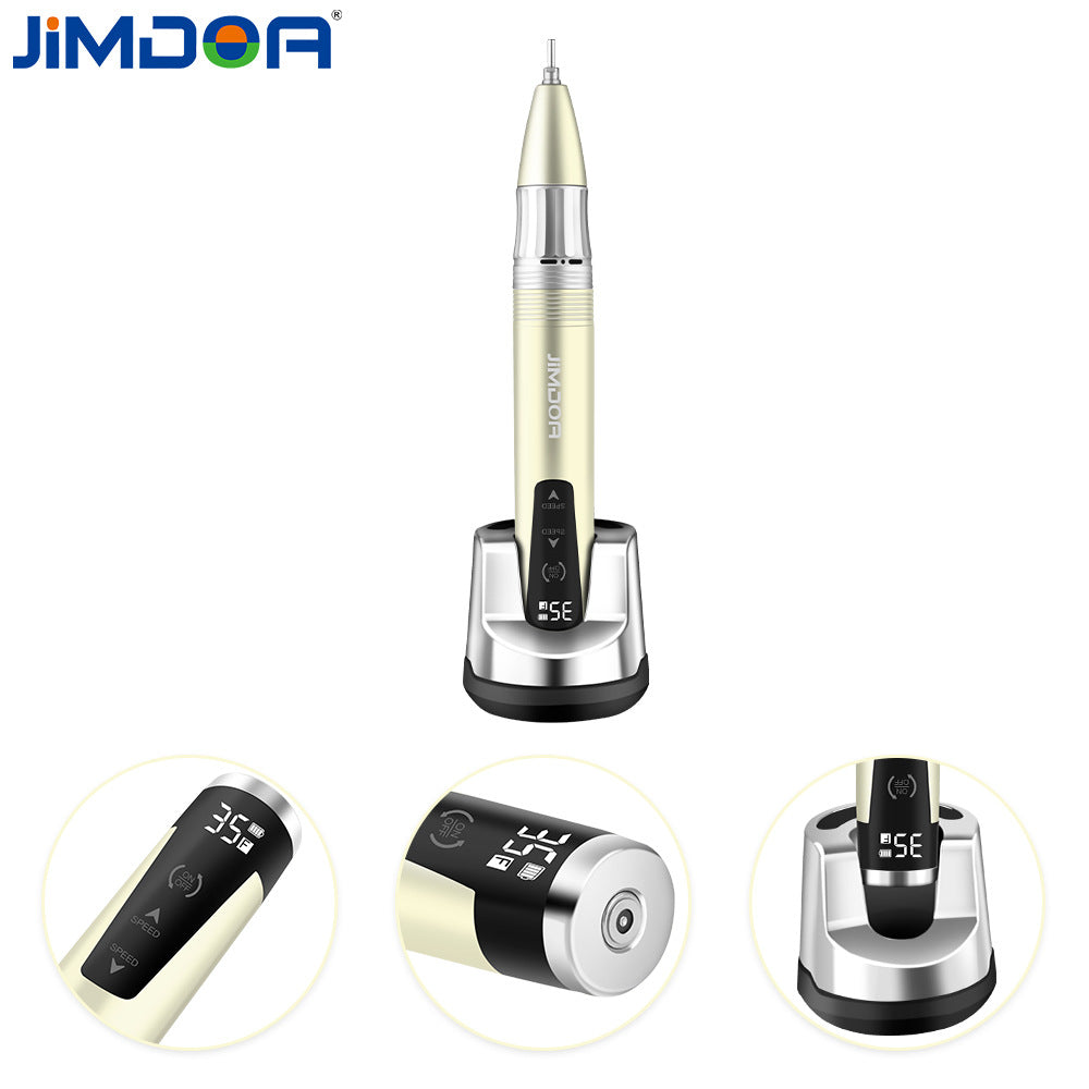 JMD-109S Professional Electric Nail Drill Portable 35000 RPM Rechargeable Nail Salon Special Pen-Type Nail Drill