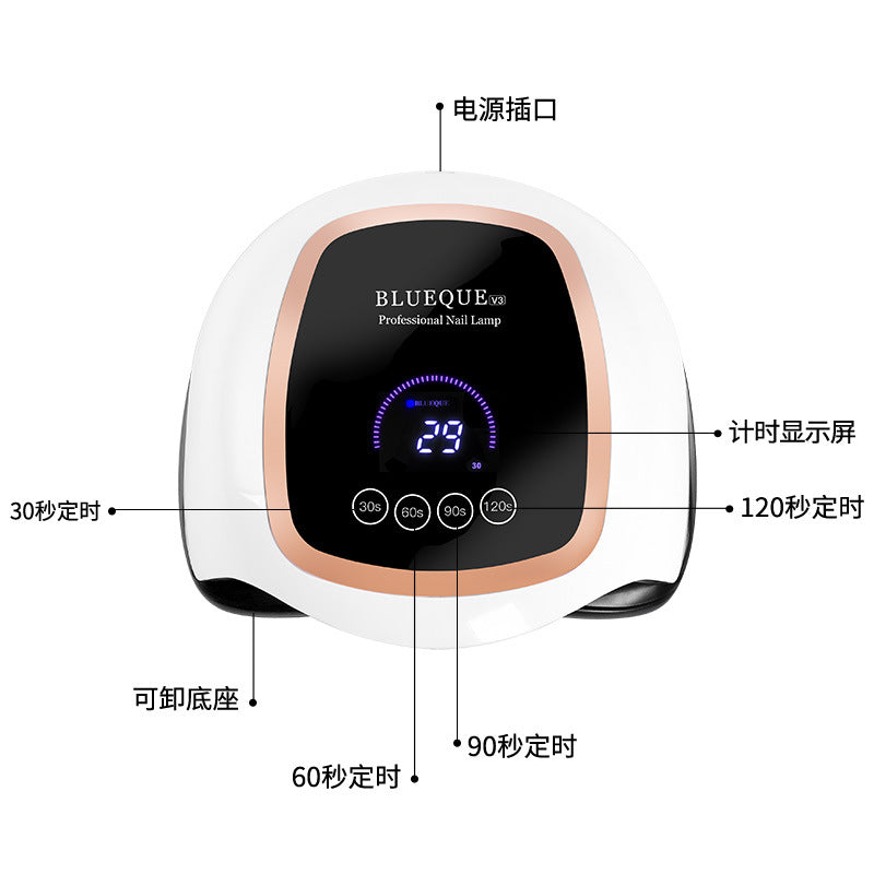 BQ-V3 LCD Display Touch Screen Nail Lamp 168W