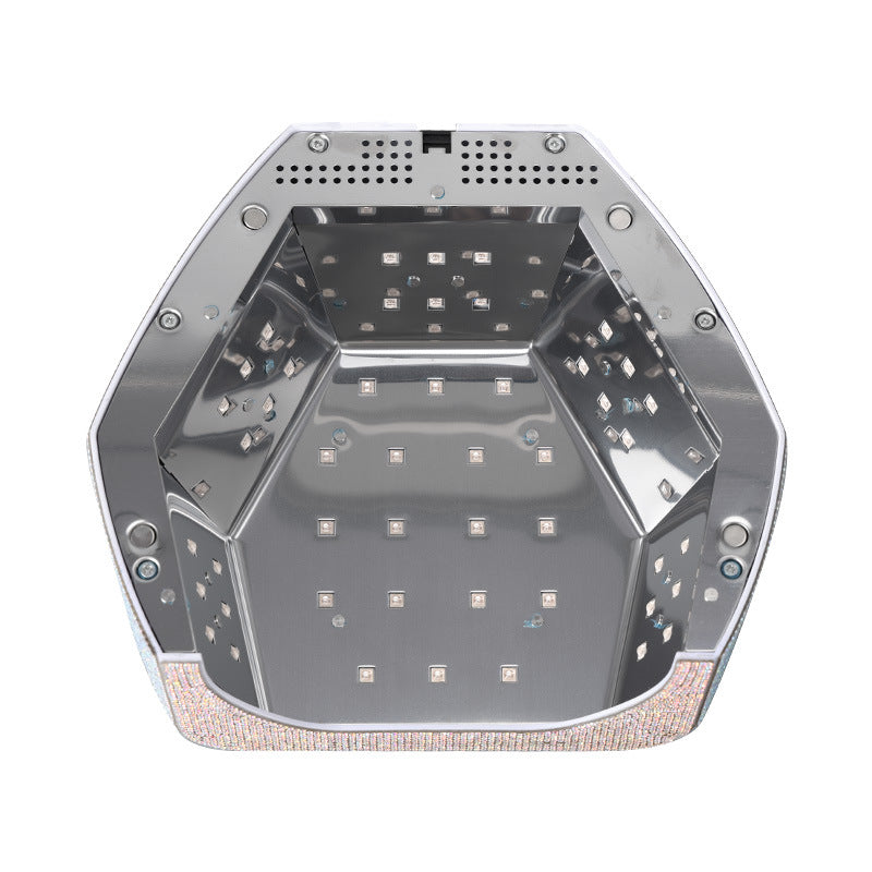 Diamond-Encrusted Red Light Nail Lamp High-Power Metal Reflector Inner Liner Fast Curing Gel UV Lamp