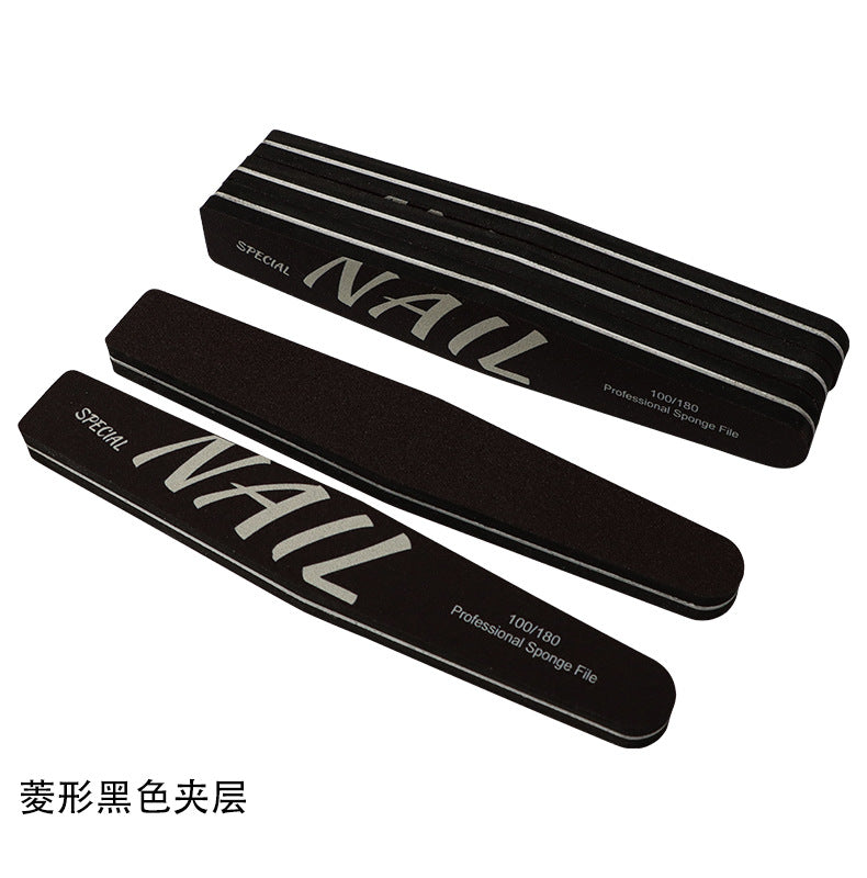High Quality Nail Art Sponge Sanding Strip Non-Sanding Half-Moon Sponge File Polishing Tool Nail Surface Polishing Tool
