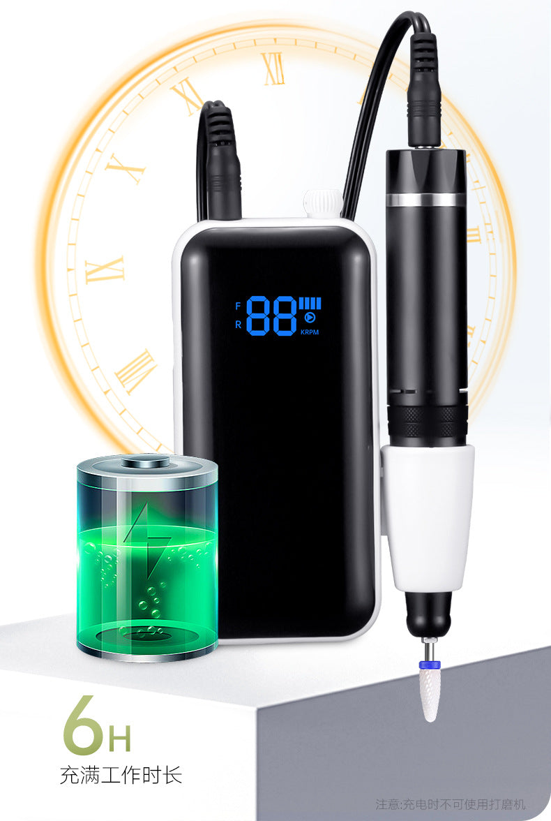 Hot-Selling Portable Nail Drill Long Battery Life Nail File Professional Manicure Machine Rechargeable Nail Drill