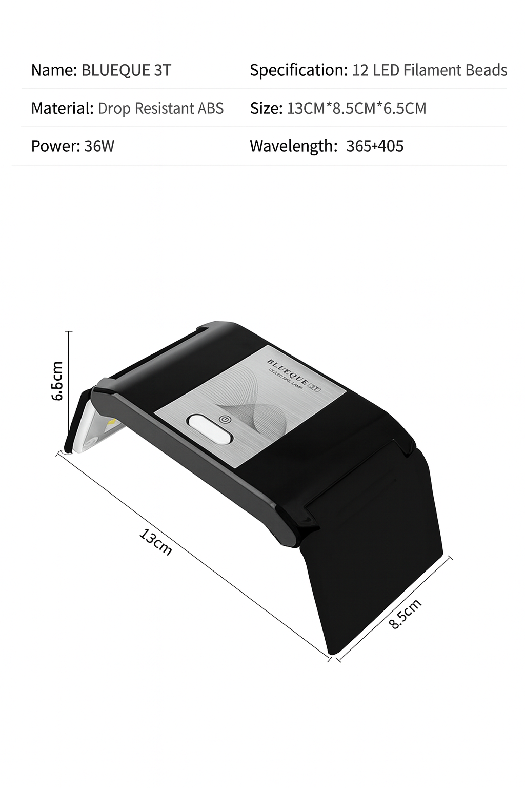 36W Nail Lamp Rechargeable Portable Foldable LED Nail UV Lamp