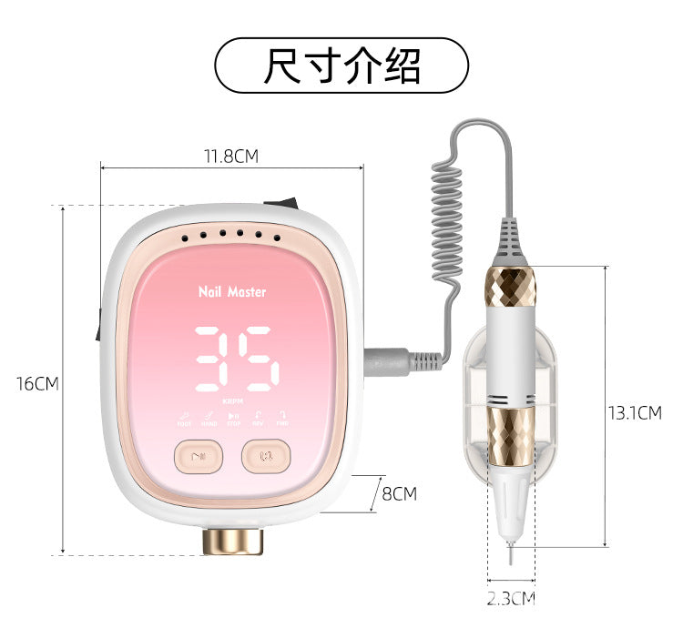 Factory Cross-Border New Model 35000 High Speed Silent Nail Drill Nail Salon Nail Removal Tool