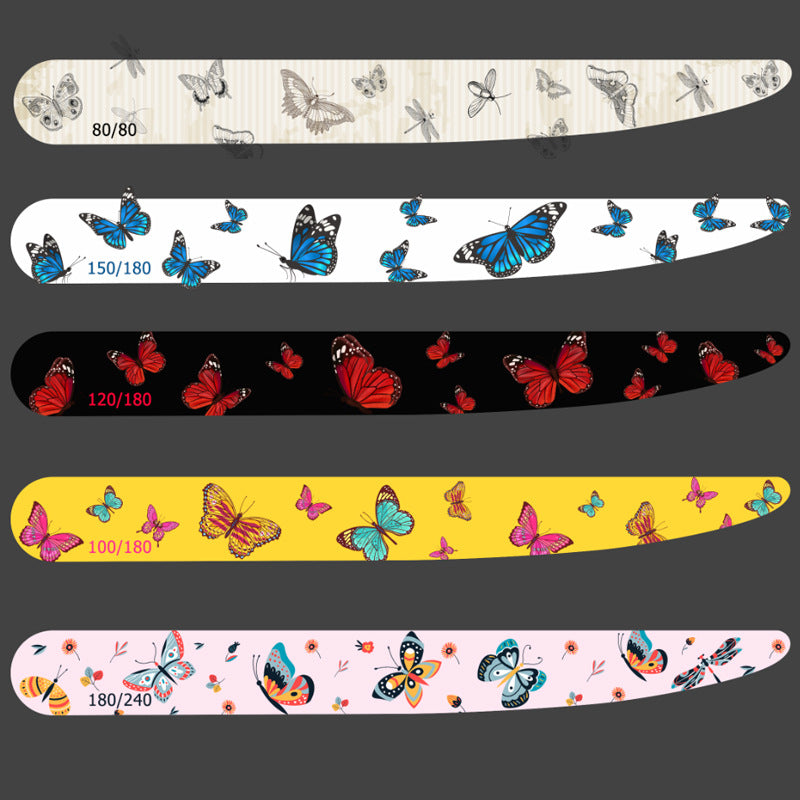 Knife-Shaped High-Quality Nail File, Lightweight Wood Chip File, Polishing Strip, Washable Double-Sided Nail File