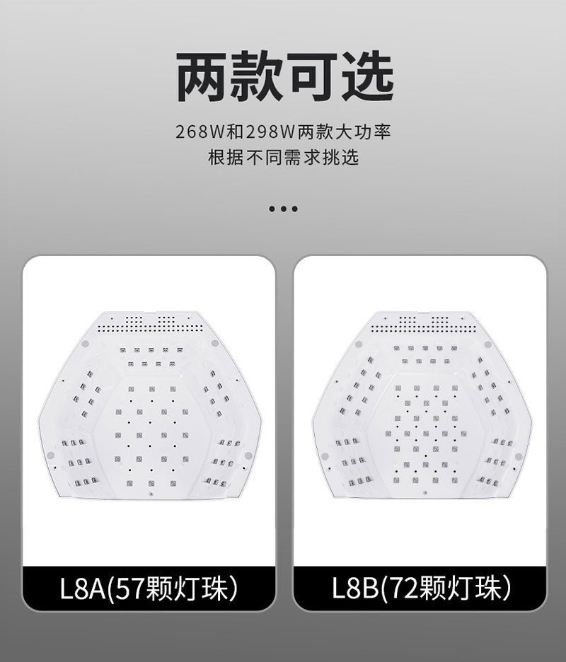 Reflective Stainless Steel Metal Base Plate 72 LED Lamp Beads Nail Lamp Phototherapy Machine UV Nail Polish Gel Curing Lamp Quick-Drying