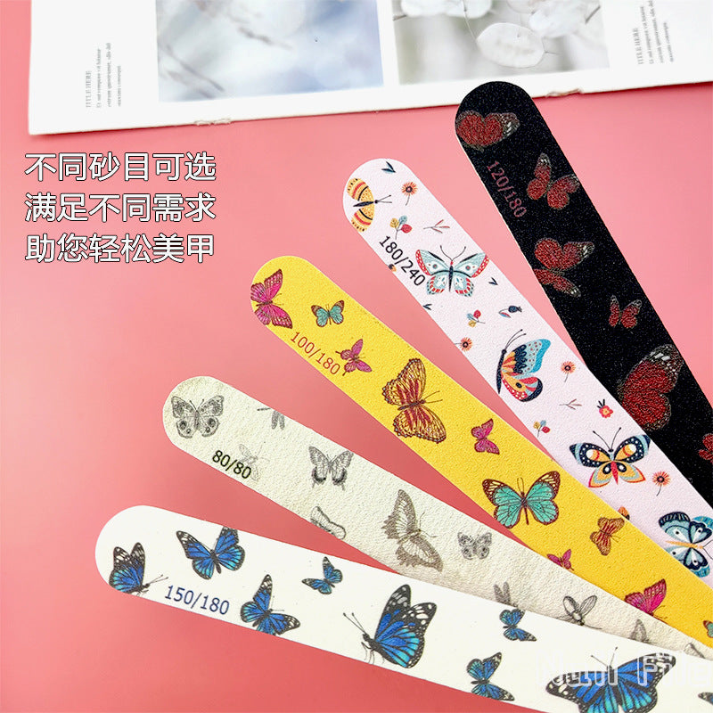 Knife-Shaped High-Quality Nail File, Lightweight Wood Chip File, Polishing Strip, Washable Double-Sided Nail File