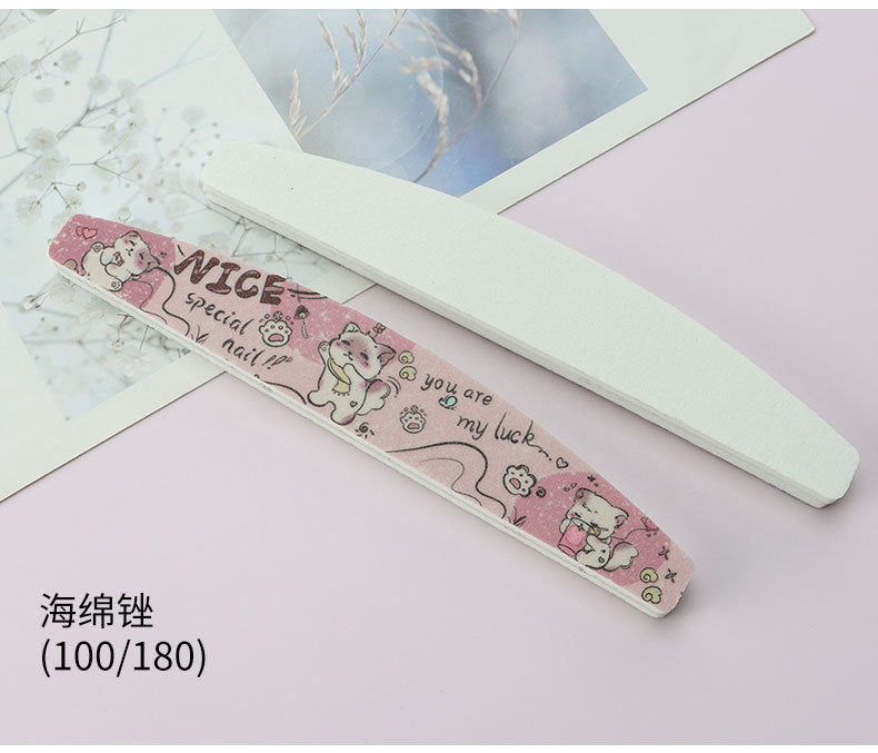 High elasticity high-quality sponge for nail technicians Sponge Scrub Colorful Exquisite Cartoon Cat Nail Art Tools In Stock