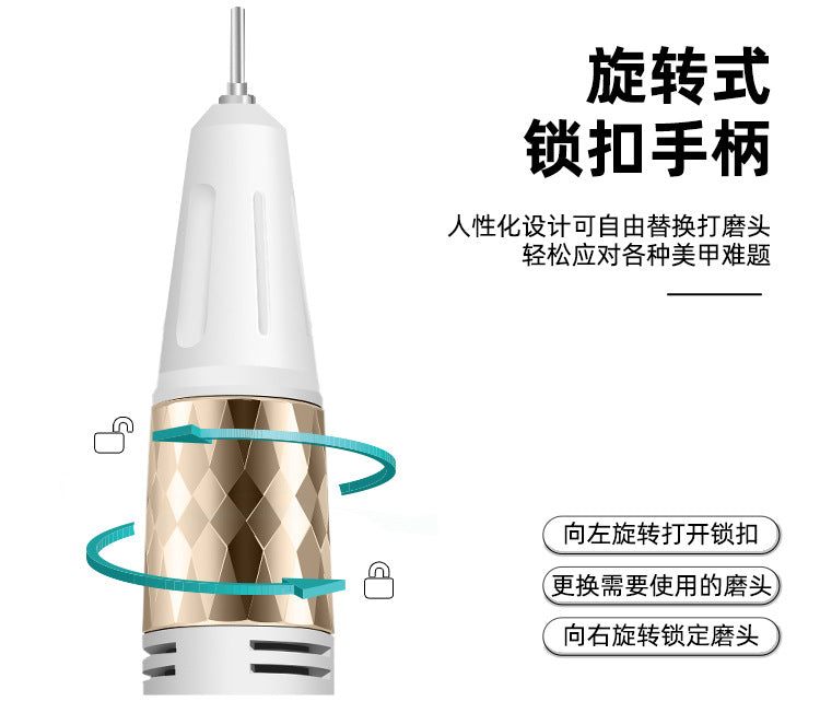 Factory Cross-Border New Model 35000 High Speed Silent Nail Drill Nail Salon Nail Removal Tool