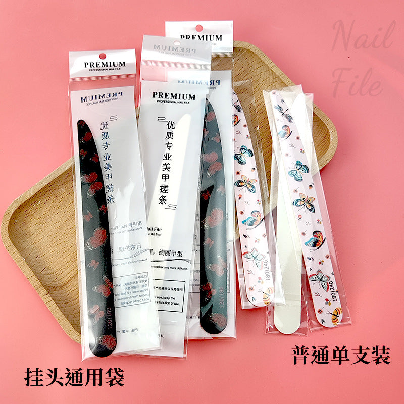 Knife-Shaped High-Quality Nail File, Lightweight Wood Chip File, Polishing Strip, Washable Double-Sided Nail File