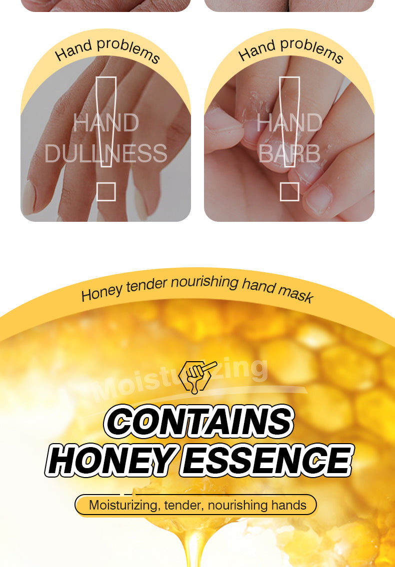 Cross-border In-stock Hand Mask Foot Mask ZOZU Skin Rejuvenation Honey Ginger Nourishing Hand and Foot Care Cross-Border Foreign Trade Factory Direct Sales