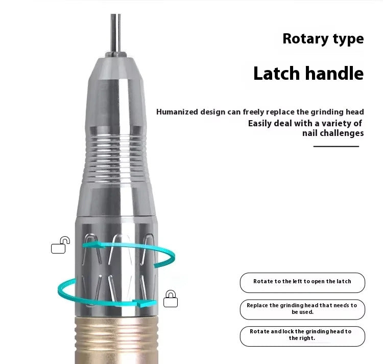 JMD 219 Brushless Nail Drill Portable Back Hanging with Base 35000 RPM Nail Polish Remover