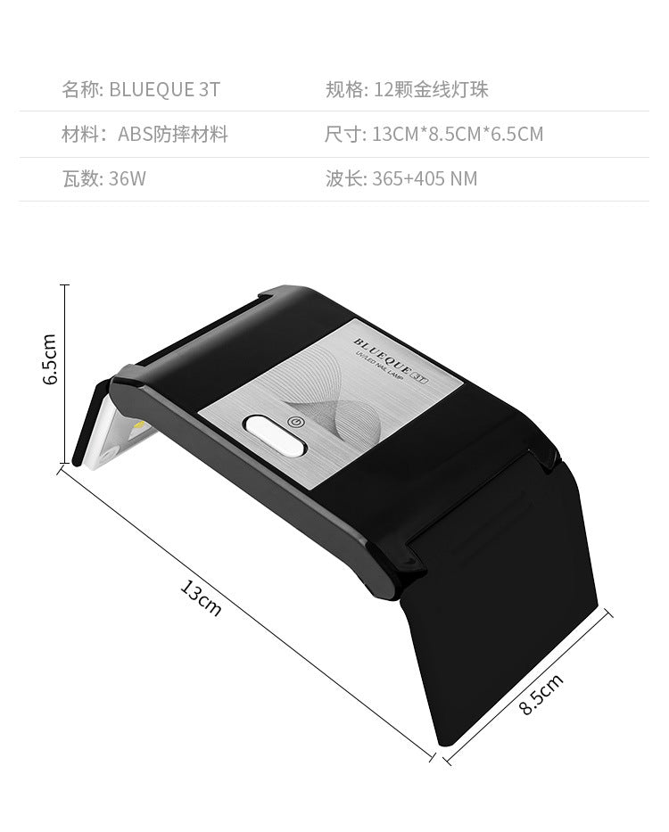 36W Nail Lamp Rechargeable Portable Foldable LED Nail UV Lamp