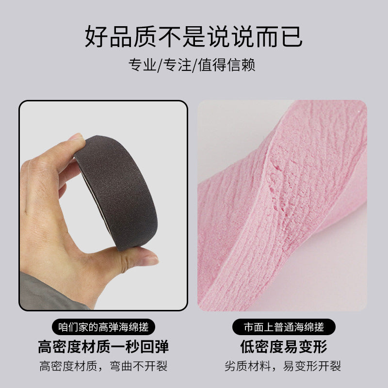 High Quality Nail Art Sponge Sanding Strip Non-Sanding Half-Moon Sponge File Polishing Tool Nail Surface Polishing Tool