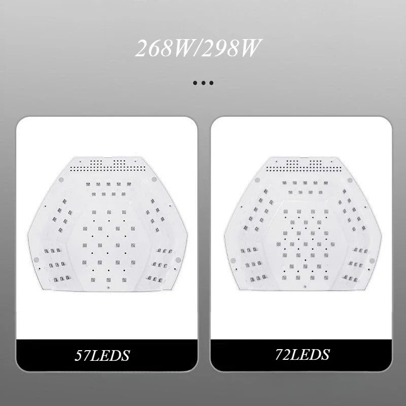 Reflective Stainless Steel Metal Base Plate 72 LED Lamp Beads Nail Lamp Phototherapy Machine UV Nail Polish Gel Curing Lamp Quick-Drying