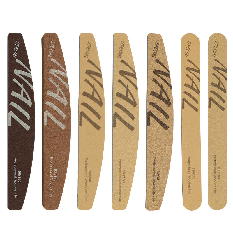 Russian-style High-quality Professional Nail Technician Specialized Nail File Sponge Scrub Double-sided rubbing strips can be washed repeatedly