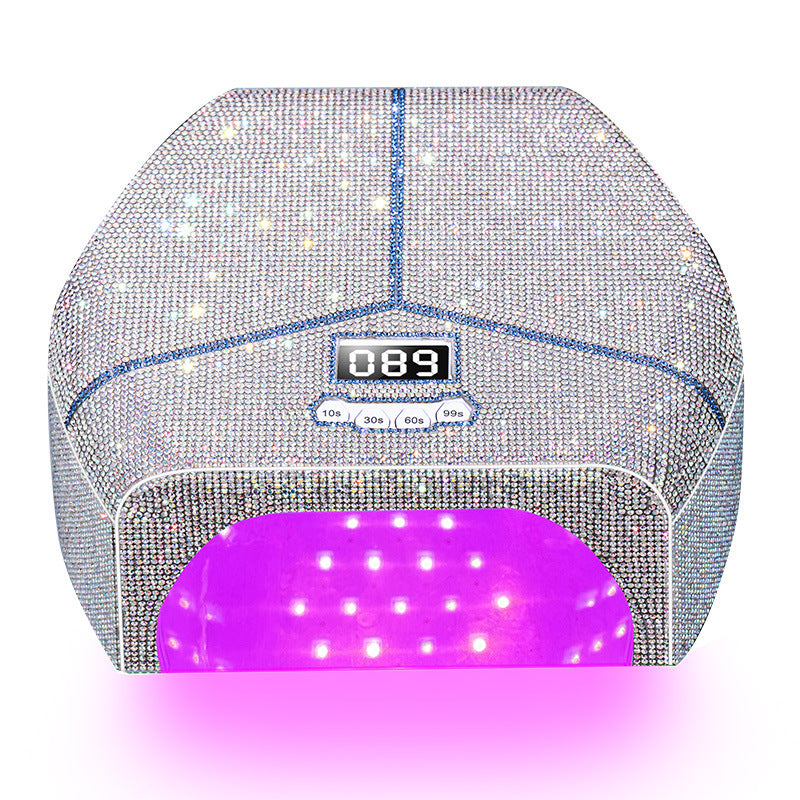 Diamond-Encrusted Red Light Nail Lamp High-Power Metal Reflector Inner Liner Fast Curing Gel UV Lamp