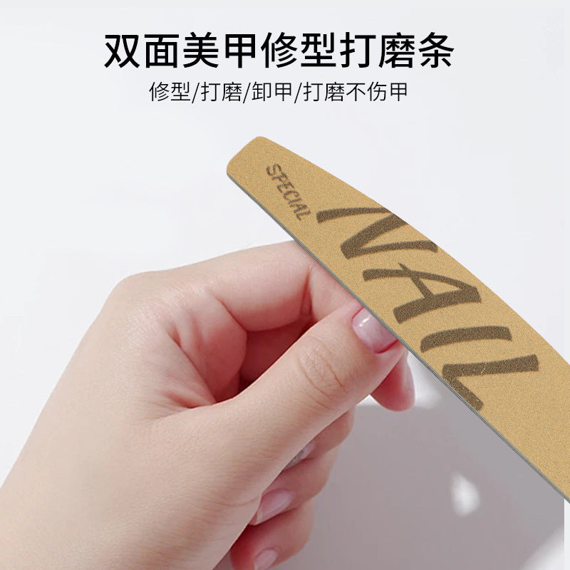 Russian-style High-quality Professional Nail Technician Specialized Nail File Sponge Scrub Double-sided rubbing strips can be washed repeatedly