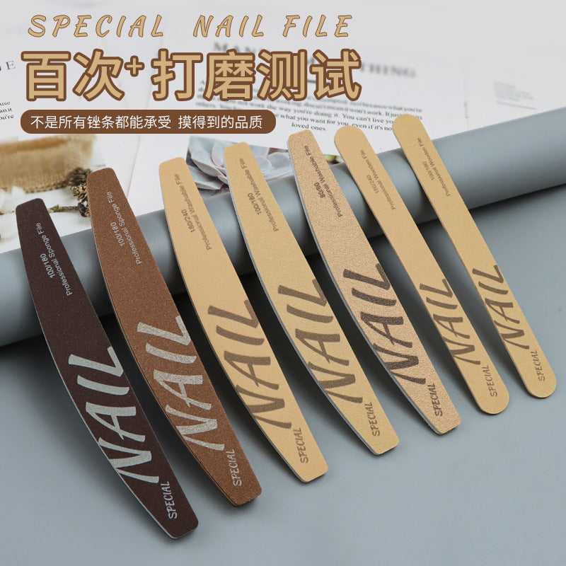 Russian-style High-quality Professional Nail Technician Specialized Nail File Sponge Scrub Double-sided rubbing strips can be washed repeatedly