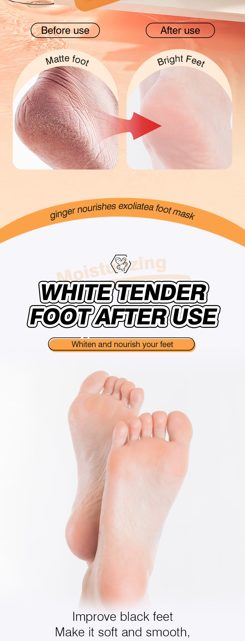 Cross-border In-stock Hand Mask Foot Mask ZOZU Skin Rejuvenation Honey Ginger Nourishing Hand and Foot Care Cross-Border Foreign Trade Factory Direct Sales
