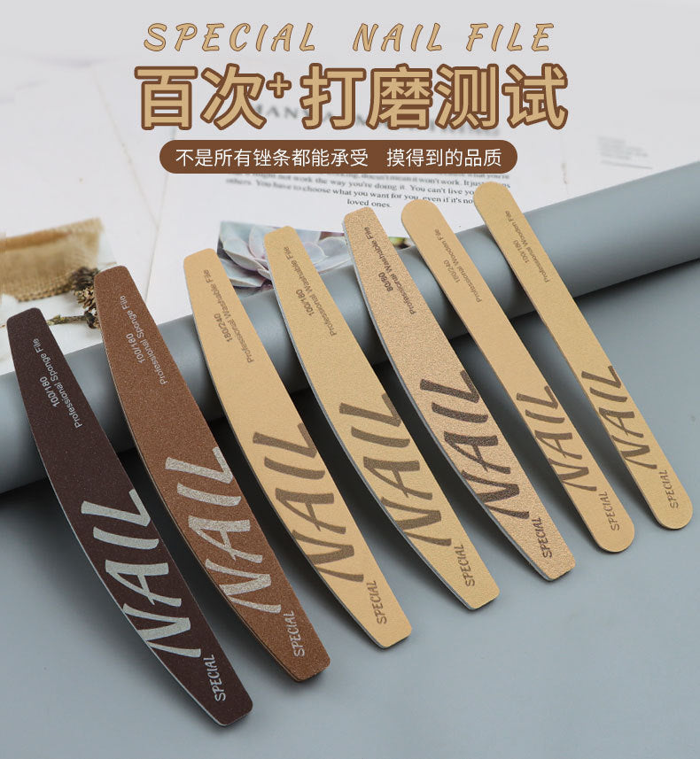 Russian-style High-quality Professional Nail Technician Specialized Nail File Sponge Scrub Double-sided rubbing strips can be washed repeatedly