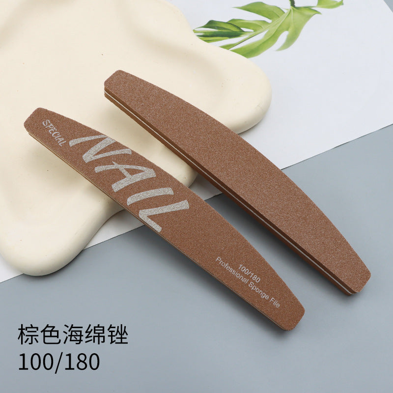 Russian-style High-quality Professional Nail Technician Specialized Nail File Sponge Scrub Double-sided rubbing strips can be washed repeatedly