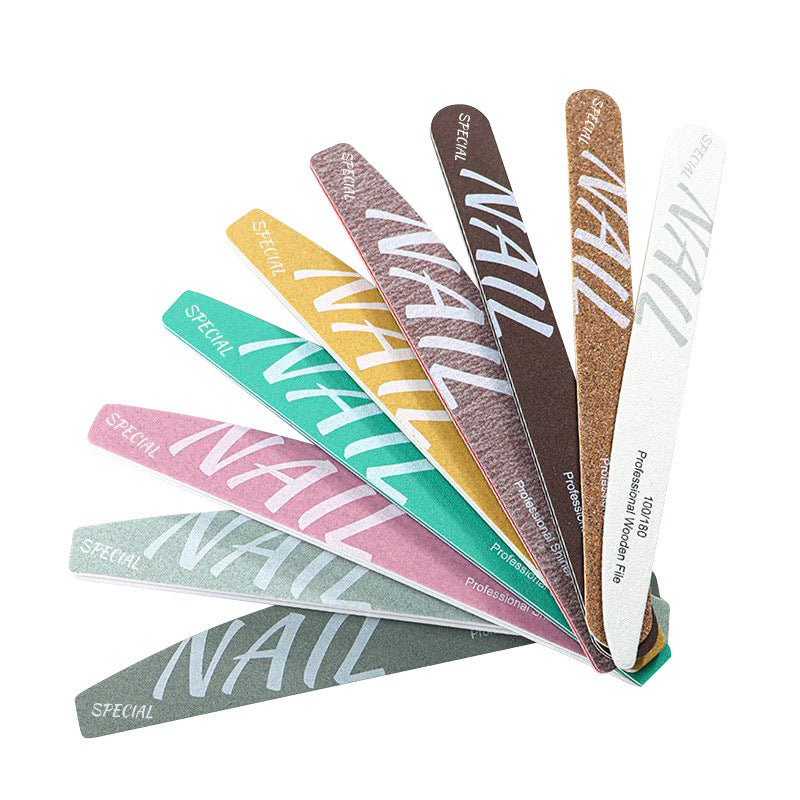 High-Quality Professional Nail Technician File Sponge Buffing Strip Double-Sided Nail File Reusable Washable