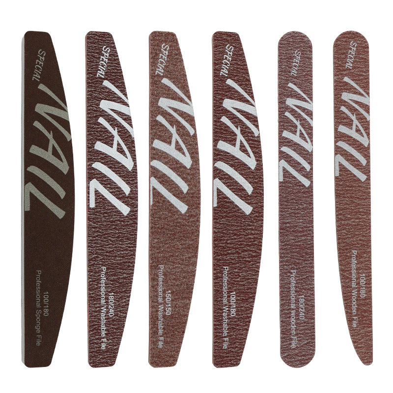 Upgraded Zebra Red High-Quality Professional Nail File for Manicurists Sponge Scrub Shaping Wear-Resistant Ribbing