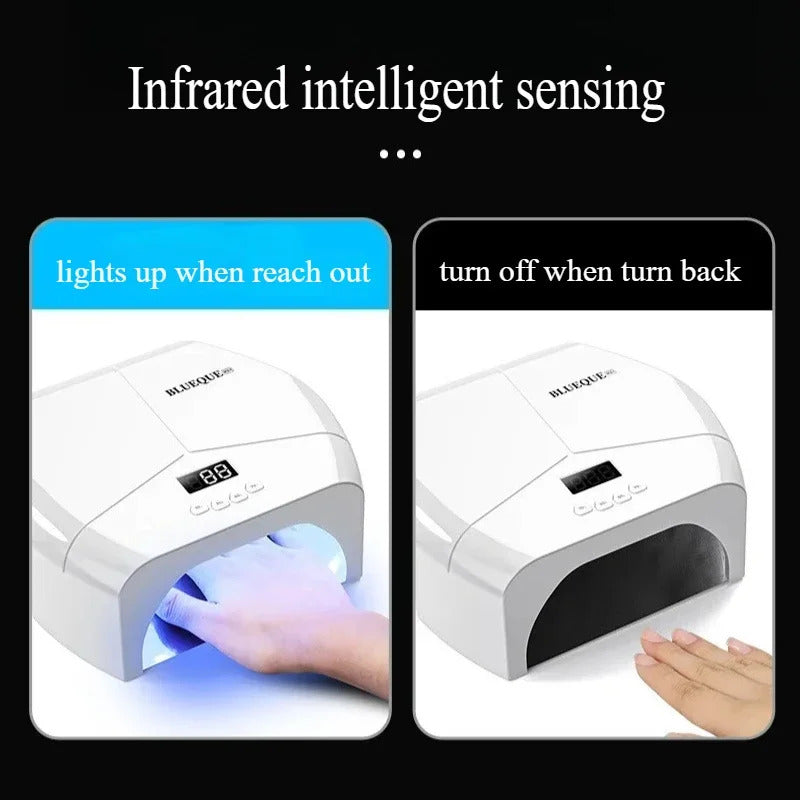 Reflective Stainless Steel Metal Base Plate 72 LED Lamp Beads Nail Lamp Phototherapy Machine UV Nail Polish Gel Curing Lamp Quick-Drying