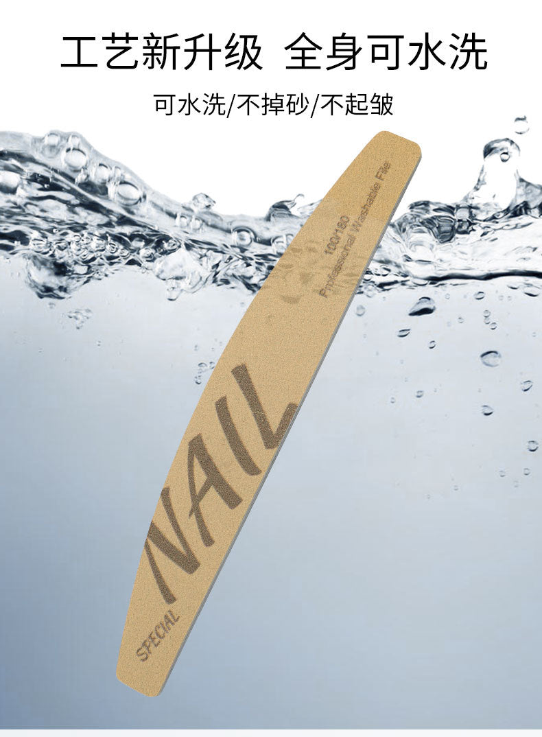 Russian-style High-quality Professional Nail Technician Specialized Nail File Sponge Scrub Double-sided rubbing strips can be washed repeatedly