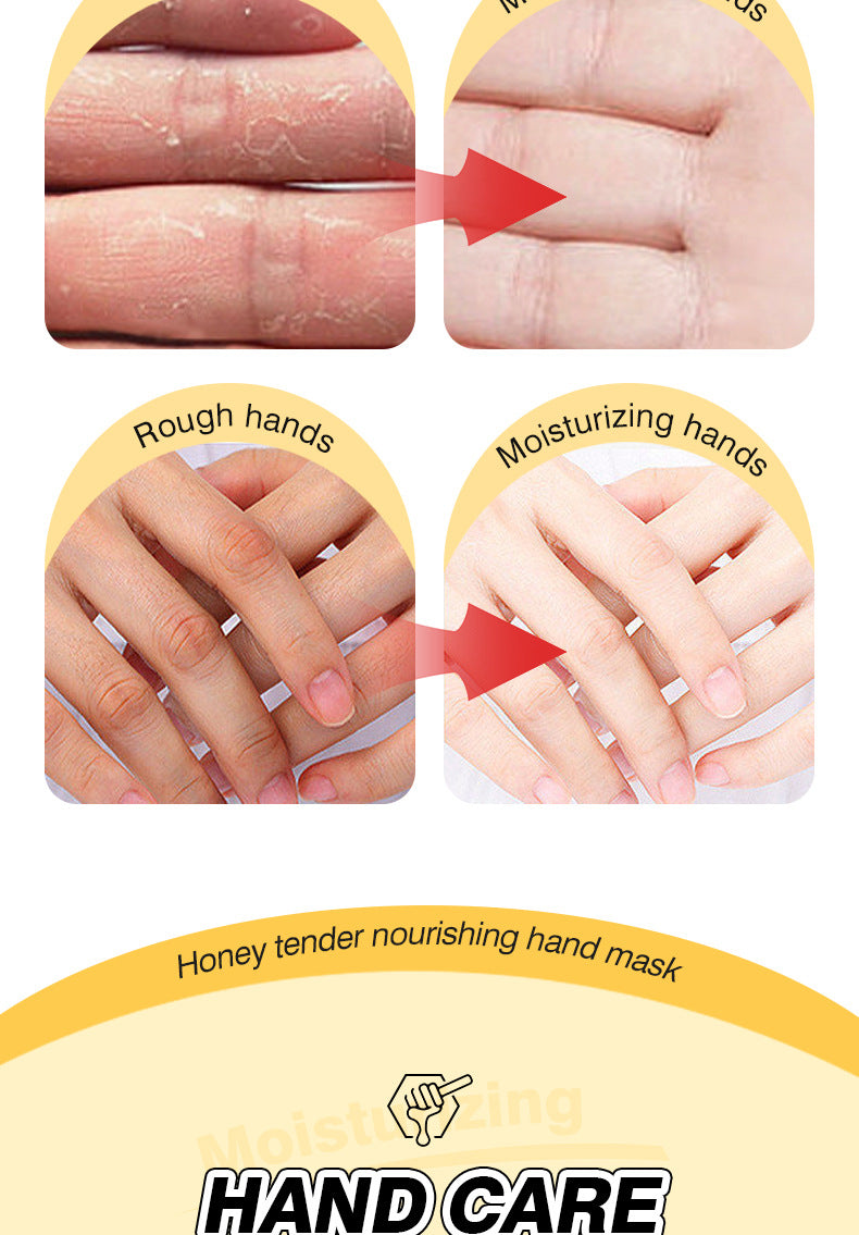 Cross-border In-stock Hand Mask Foot Mask ZOZU Skin Rejuvenation Honey Ginger Nourishing Hand and Foot Care Cross-Border Foreign Trade Factory Direct Sales