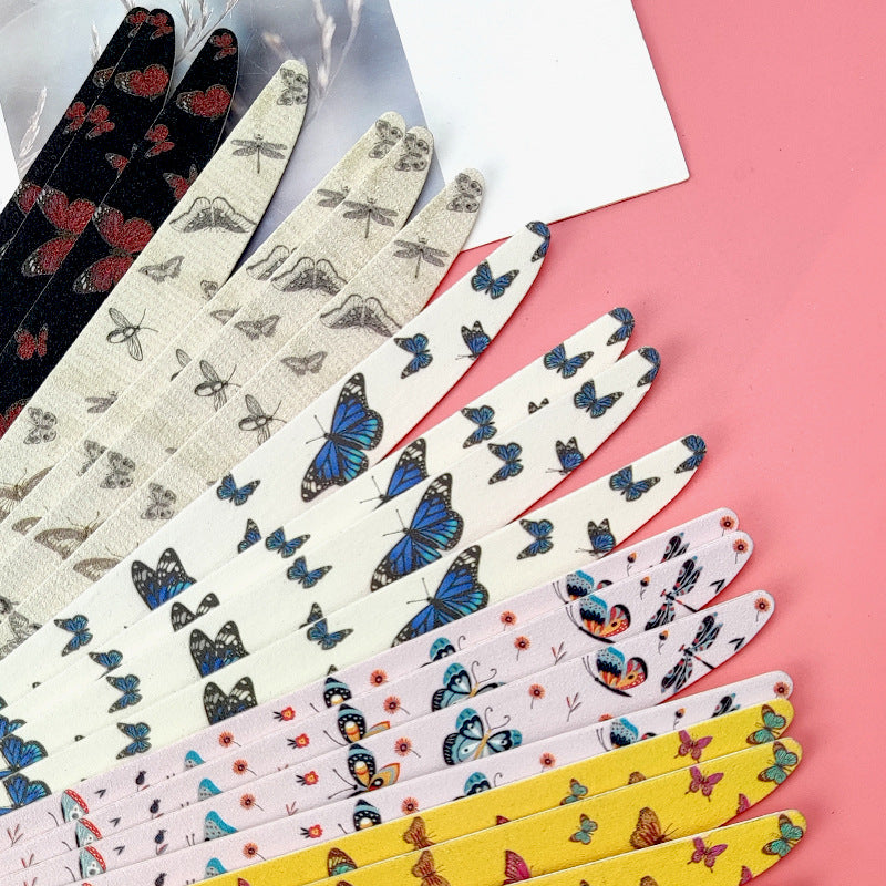 Knife-Shaped High-Quality Nail File, Lightweight Wood Chip File, Polishing Strip, Washable Double-Sided Nail File