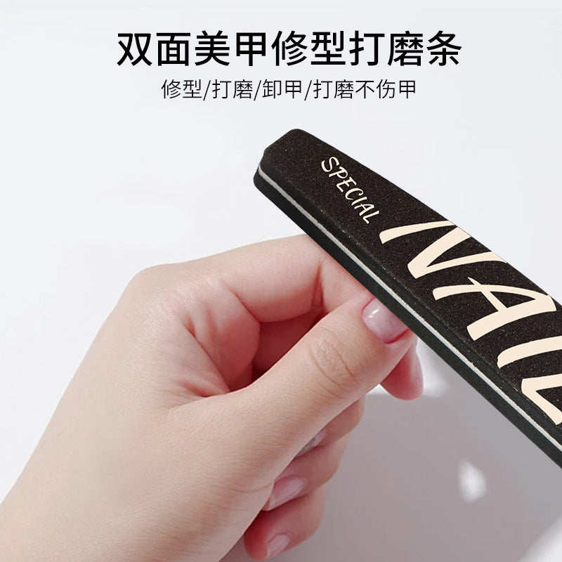 High Quality Nail Art Sponge Sanding Strip Non-Sanding Half-Moon Sponge File Polishing Tool Nail Surface Polishing Tool