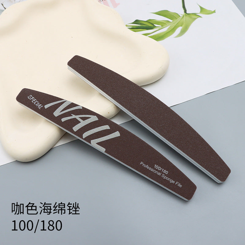 Russian-style High-quality Professional Nail Technician Specialized Nail File Sponge Scrub Double-sided rubbing strips can be washed repeatedly