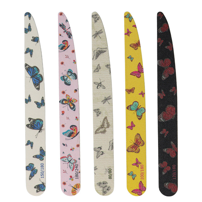 Knife-Shaped High-Quality Nail File, Lightweight Wood Chip File, Polishing Strip, Washable Double-Sided Nail File