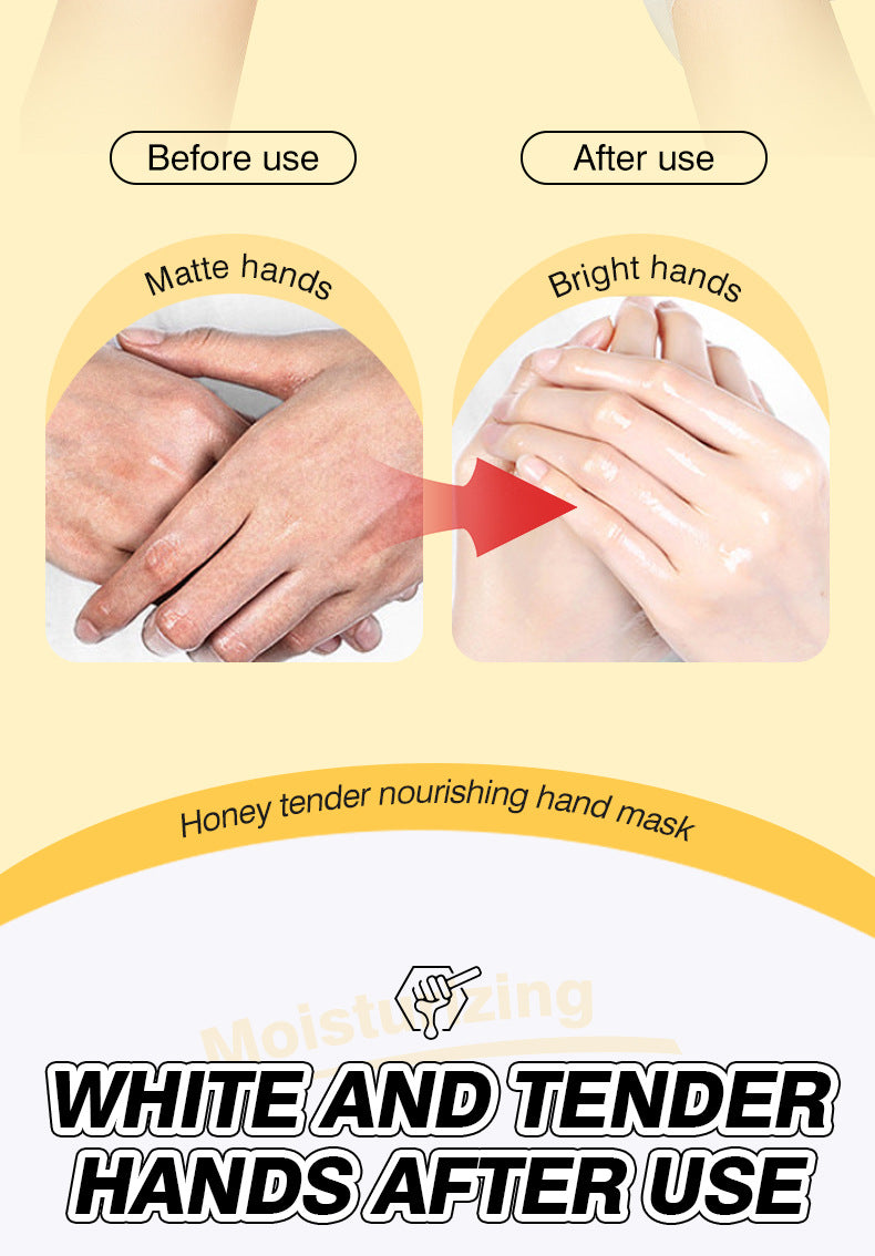 Cross-border In-stock Hand Mask Foot Mask ZOZU Skin Rejuvenation Honey Ginger Nourishing Hand and Foot Care Cross-Border Foreign Trade Factory Direct Sales